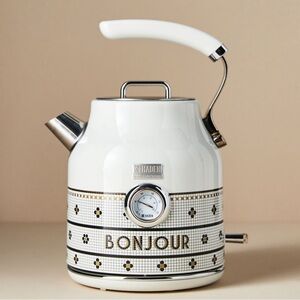 Hayden Anthropologie Bonjour White Electric Kettle NEW
